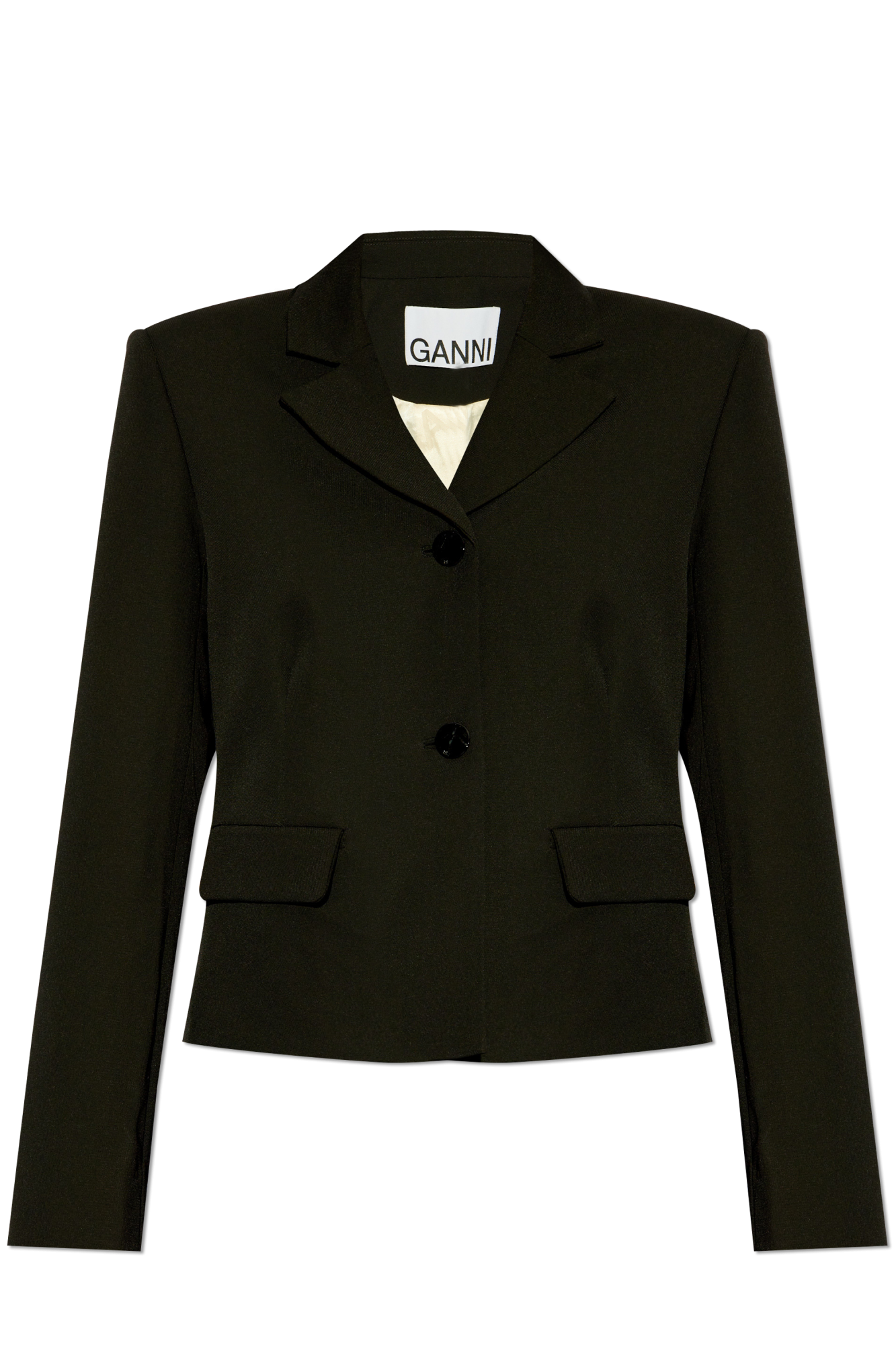 Black Blazer with open lapels Ganni - Vitkac AS